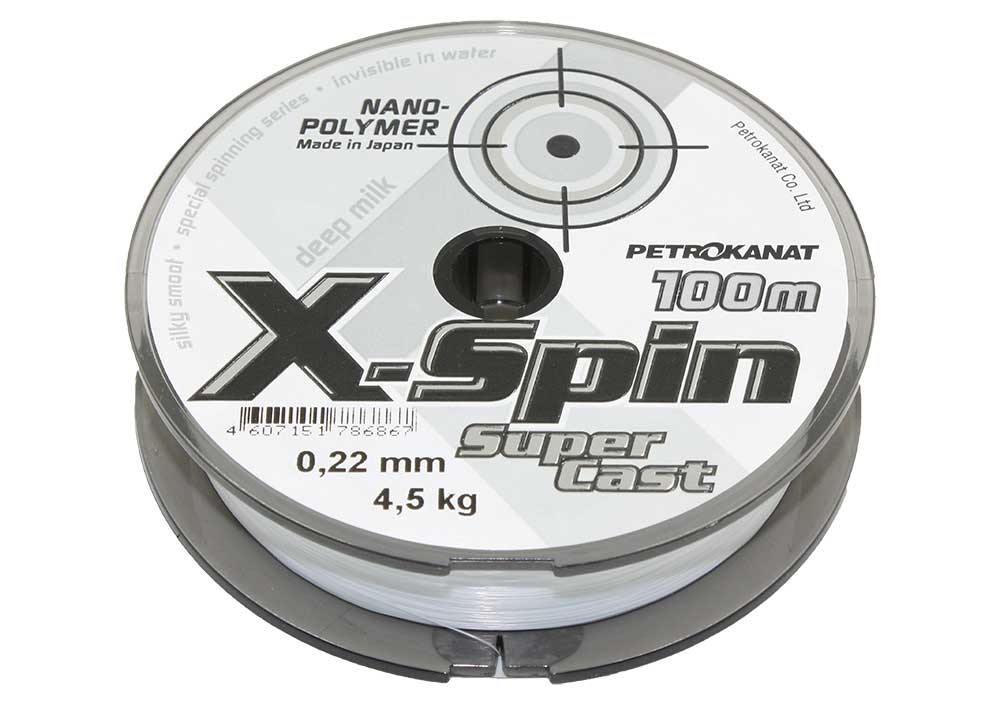Леска X-Spin Deep Milk 25мм, 5.5кг, 100м, белый 