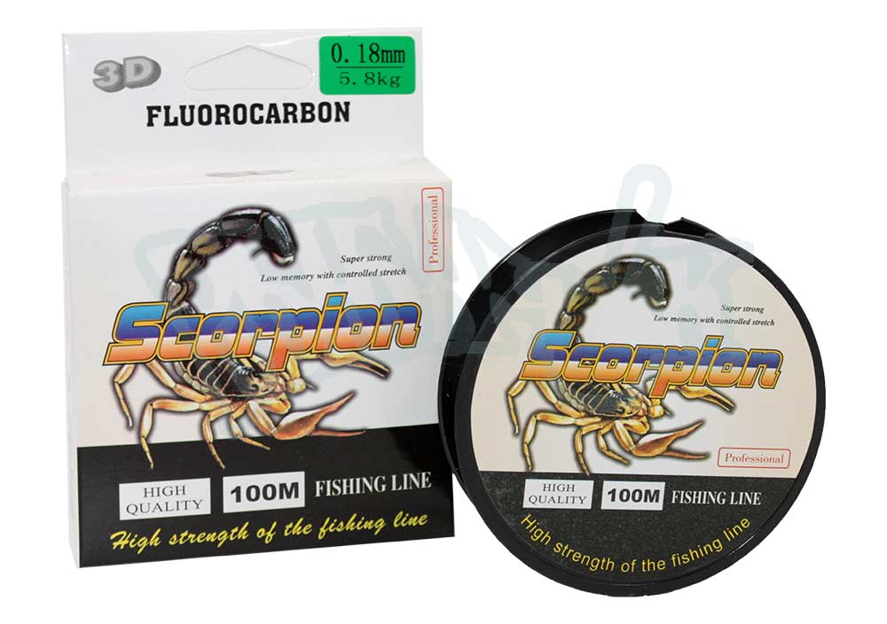 Леска Scorpion fluorocarbon 100m 0,18