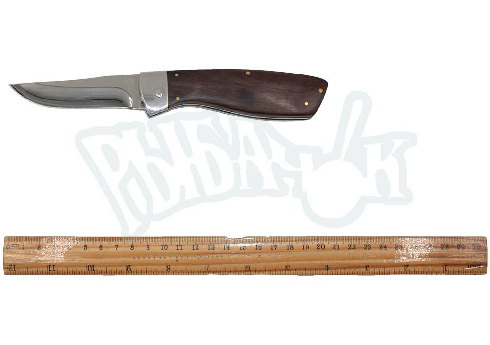 Нож выкидной SA502 Фора дерево чехол 