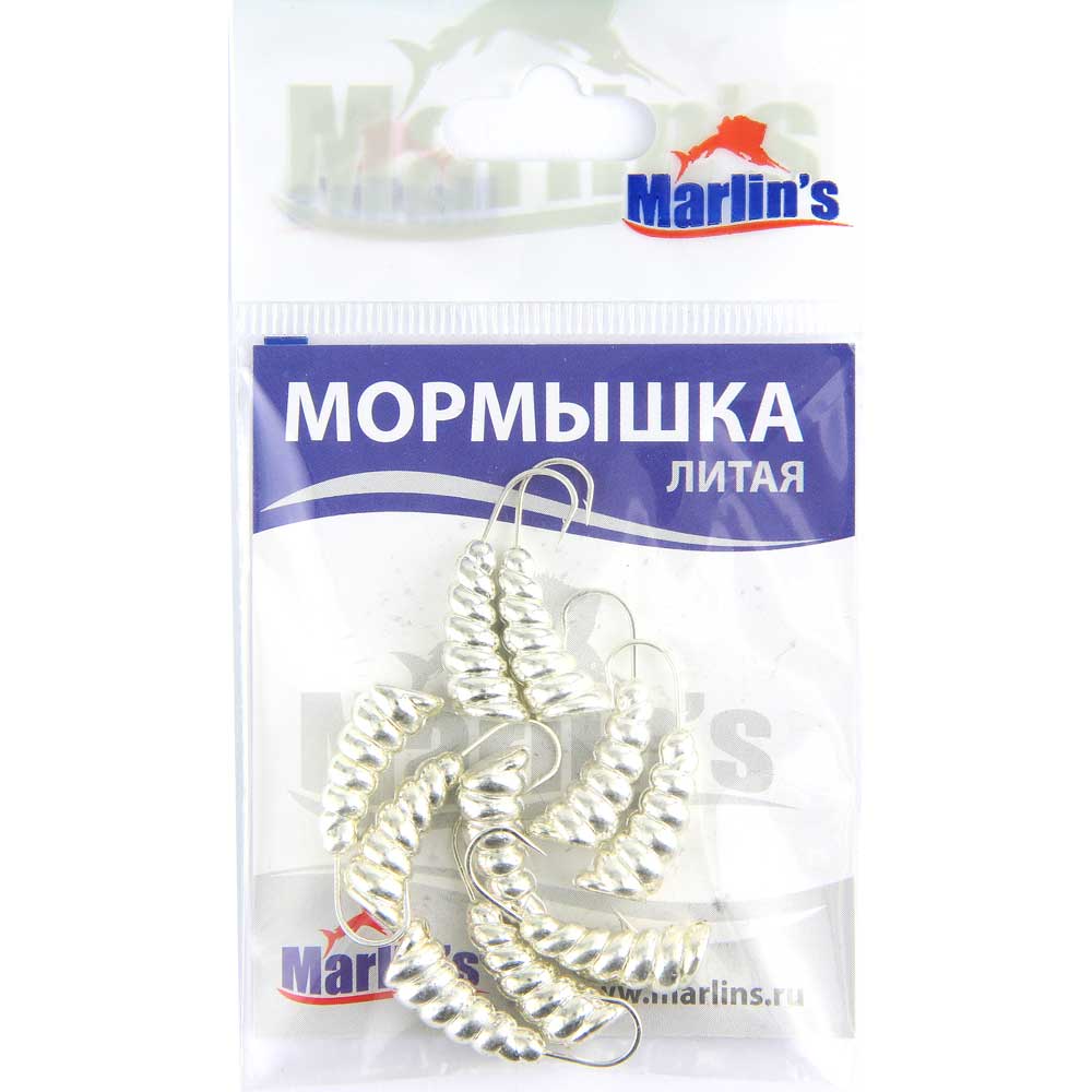 Мормышка литая Marlin`s Личинка №4 (3,19гр) кр.Crown (уп.-10шт), арт.7003-402