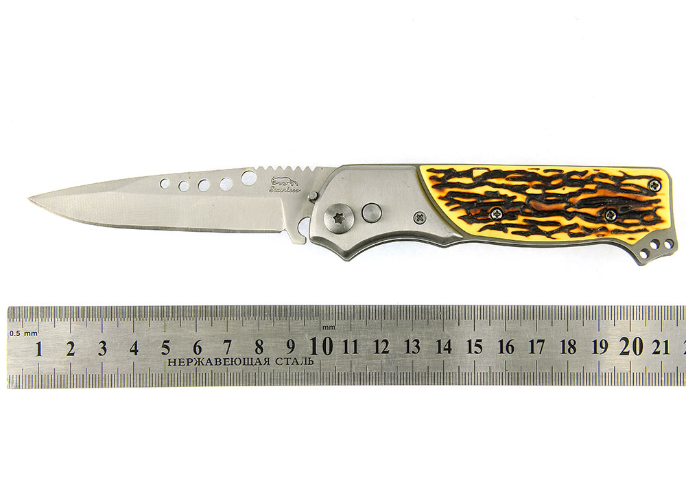 Нож складной ручка кость кноп 20 см
