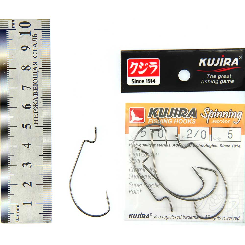 Крючки Kujira Spinning 570 BN №2/0 (5 шт.) офсетный