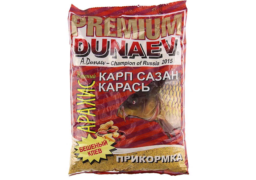 Прикормка "DUNAEV-PREMIUM" 1 кг Карп-Сазан Жареный арахис