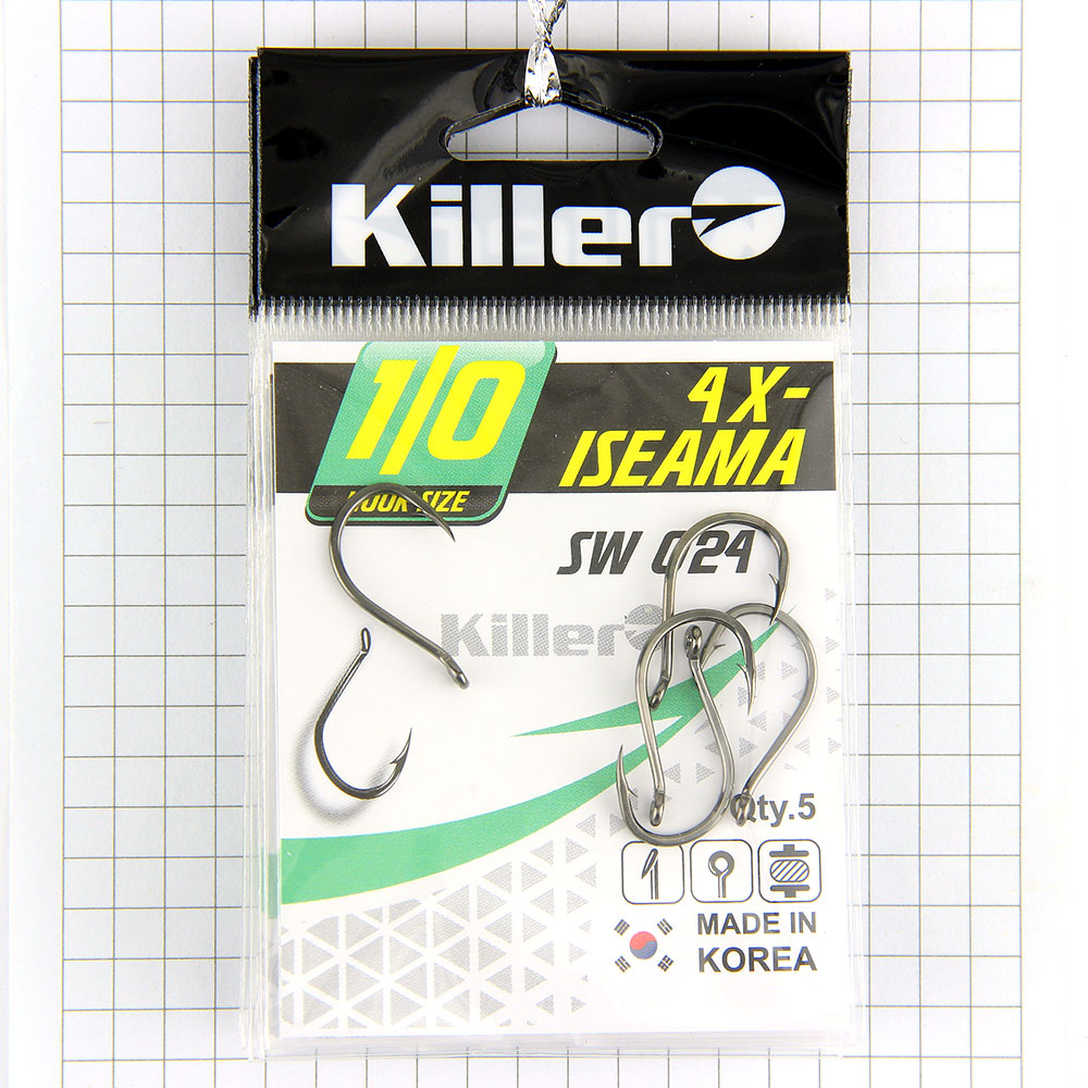 Крючки Killer 4x-ISEAMA  №1/0 (024)