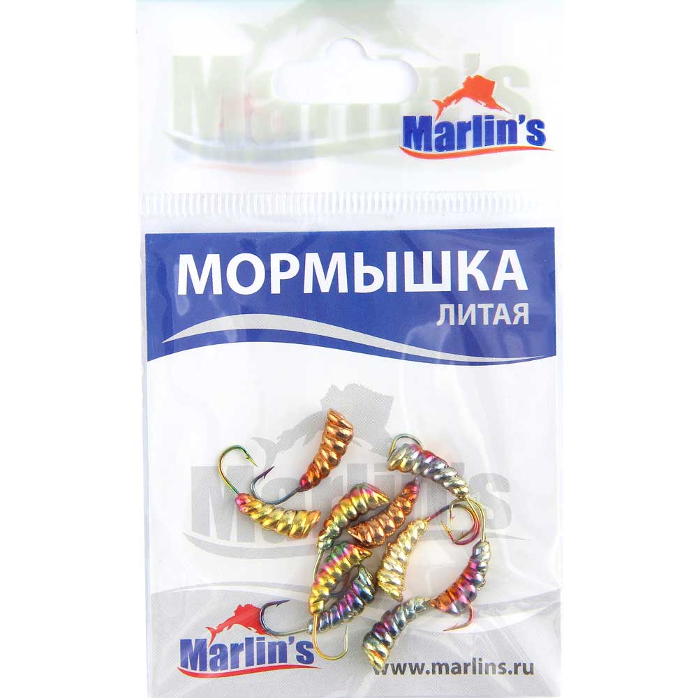 Мормышка литая Marlin`s Личинка №2 (0,93гр) кр.Crown (уп.-10шт), арт.7003-299