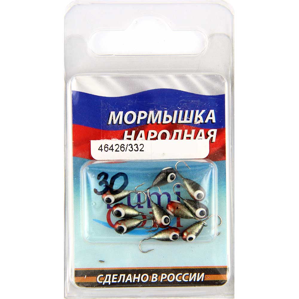Мормышка вольфрам Капля с отверст.d3мм (литая-покраска #332)