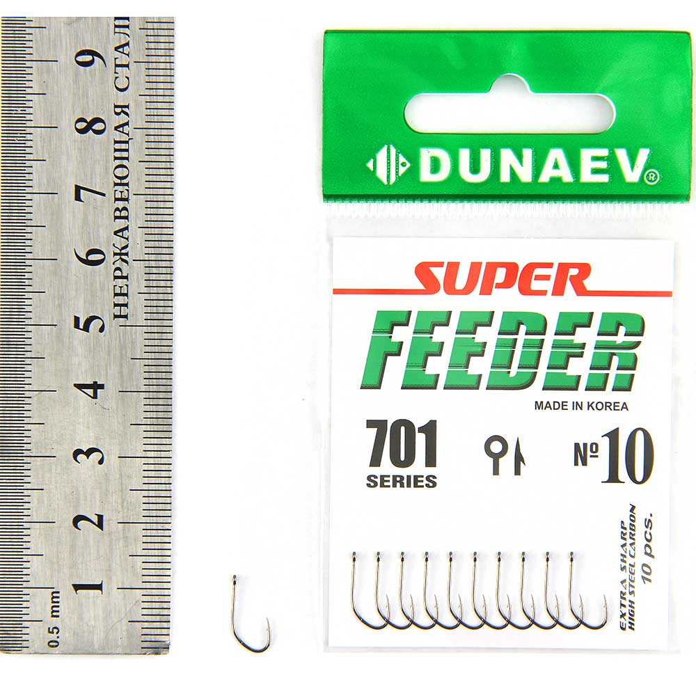 Крючок Dunaev Super Feeder 701 #10 (упак. 10 шт)