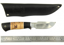 Нож Окский Ежик ст.65х13 Граб+береста (4638)