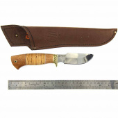 Нож Окский Ежик ст.95х18 сапели,береста, литье латунь
