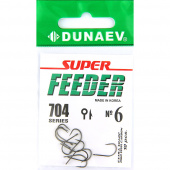 Крючок Dunaev Super Feeder 704 #  6 (упак.10шт)
