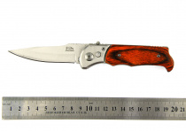 Нож складной ручка дерево кноп. 18,5смA509