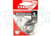 Крючки офсетные Condor Wide Range Worm,серия KAYRO,№6 цв.blak nikel,(10шт) (215286BN)