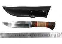 Нож Окский Коршун ст.65х13 ЭКСПО рукоять граб, вставка (4862)