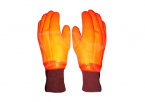 Перчатки ПВХ Аляска 9000 зимн., оранж. 300мм, с манжетой (XL;XXL;XXXL)