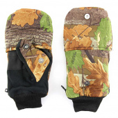 Перчатки-варежки б\п лес+флис,Мех,вставки (кож или рез)  на магните, вязан.манжет