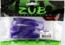 Приманка ZUB-MINOGA  75мм-6шт, (цвет 610) фиолетовый с блестками
