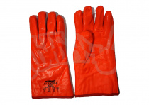 Перчатки ПВХ Аляска 9012 зимн., оранж. 300мм, крага (XL;XXL;XXXL)