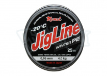 Леска-шнур JigLine Winter 25м (0.05) серый
