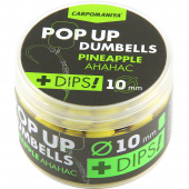 Плавающие бойлы-DUMBELLS+DIPS с ароматом ананаса 10мм 60г. (банка) 