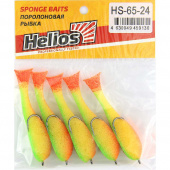 Рыбка поролоновая 6,5 см ж/з/к 24 кр.4 (HS-65-24) Helios 5шт./уп.