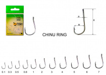 Крючок FISH CHINU-RING №3 с ушком, покрытие BN (10шт)